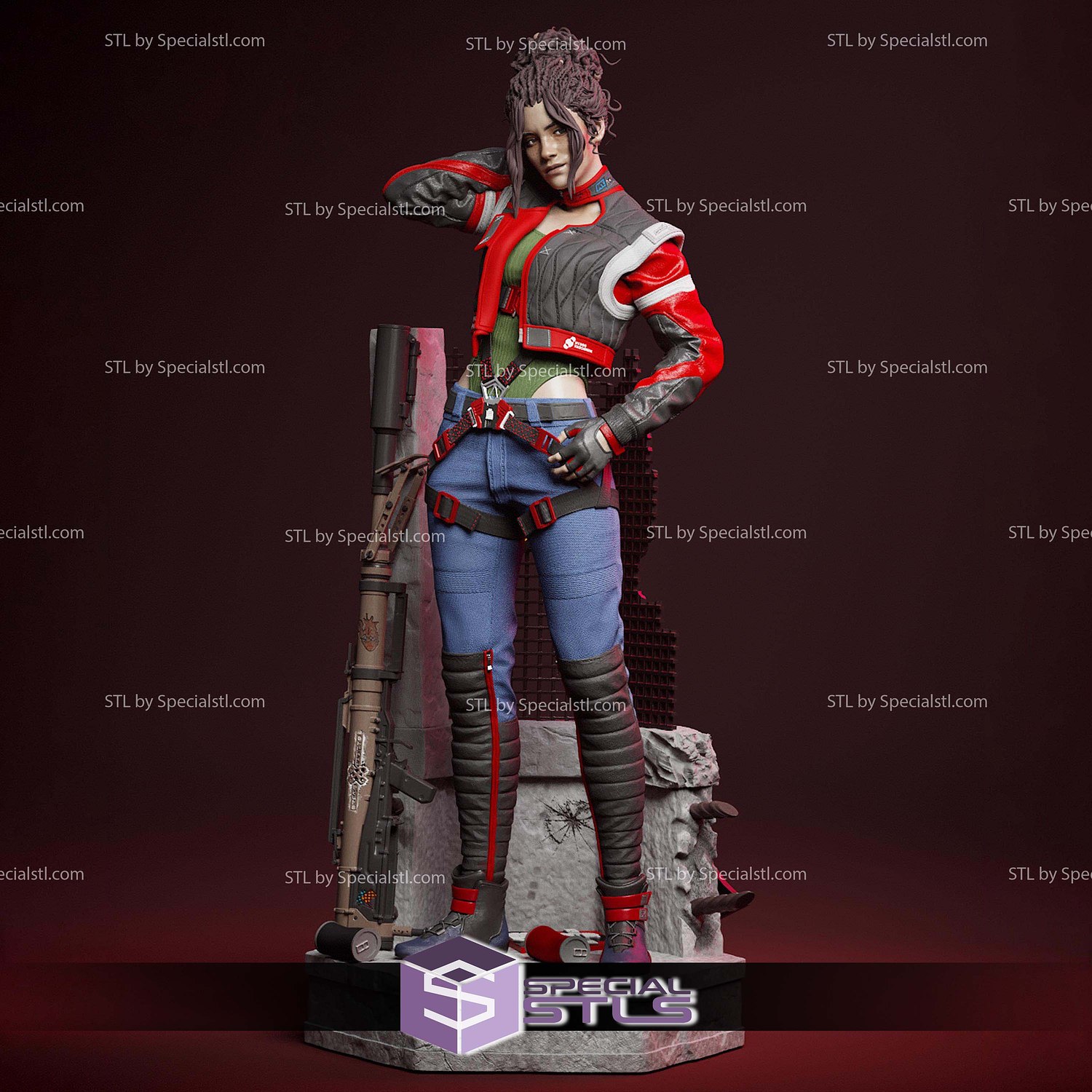 Panam Palmer Cyberpunk 2077 1-6 STL Files 3D Model — view 6