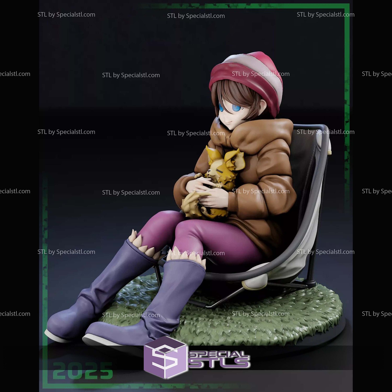 Ena Saito Yuru Camp 3D Printer Files STL Model — view 3