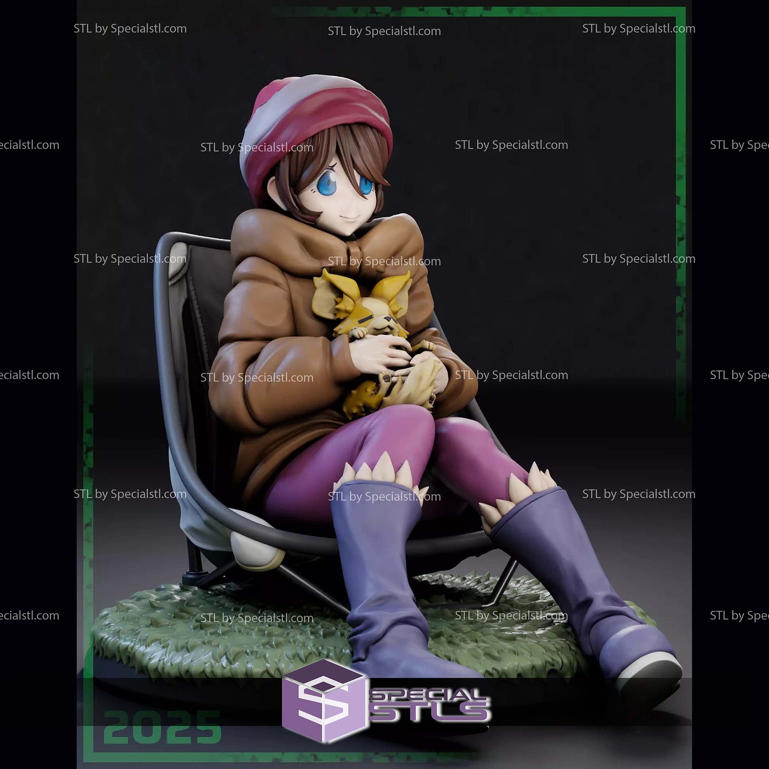 Ena Saito Yuru Camp 3D Printer Files STL Model — view 5