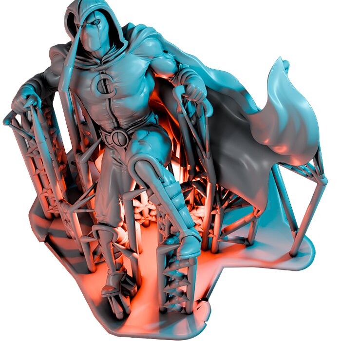 Crescent Lunartic On 35mm Base VIII - Heroic Scale Miniature 3D STL Model — view 6