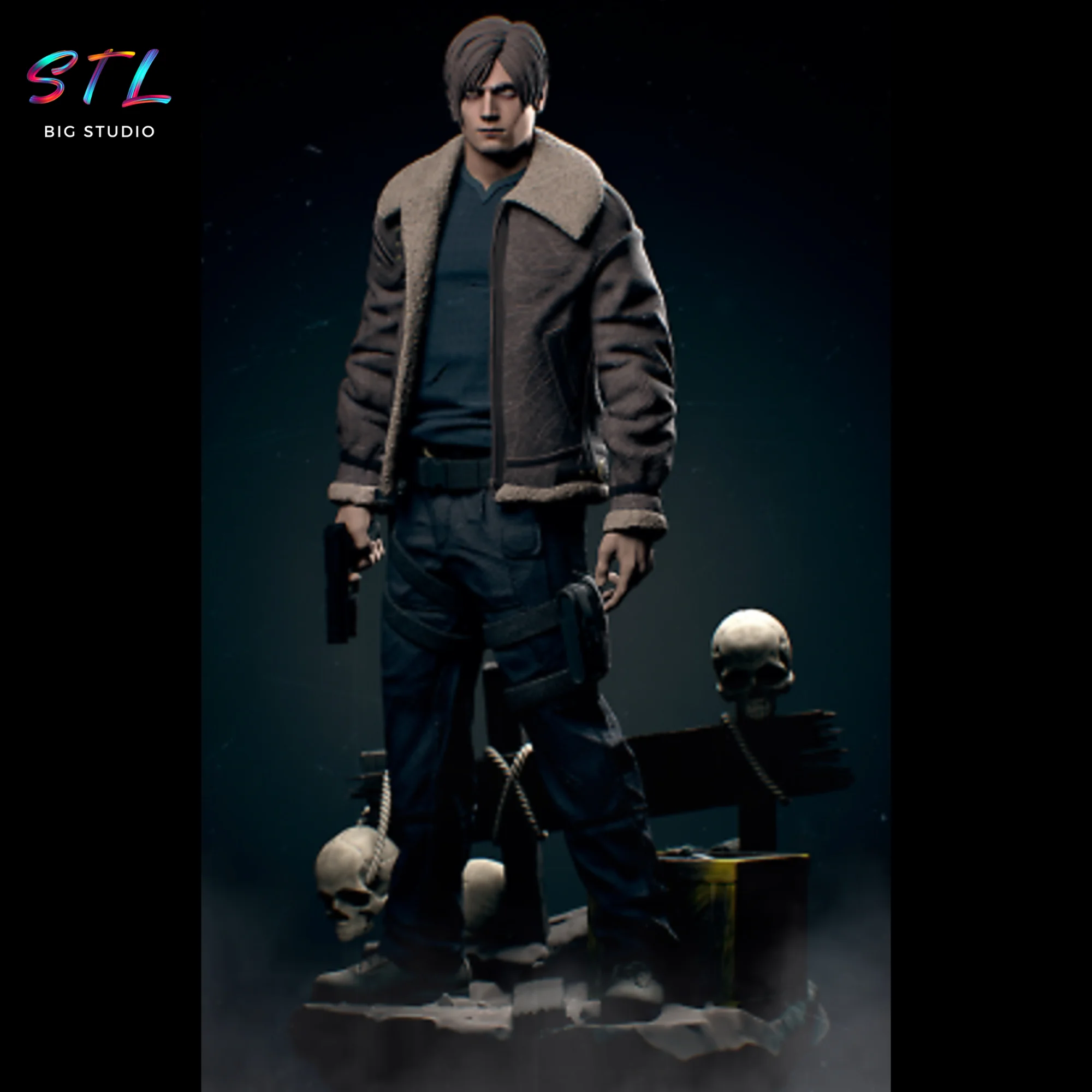 Leon S. Kennedy STL | Resident Evil | 3D Printable Figure Model