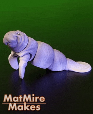 Manatee - Articulated Figure 3D STL Model