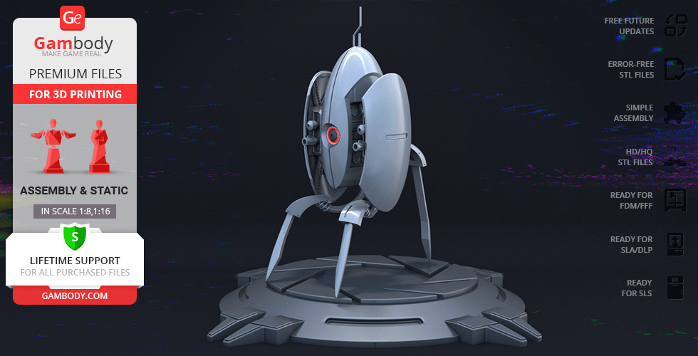Sentry Turret 3D Printing Model | Assembly STL Model
