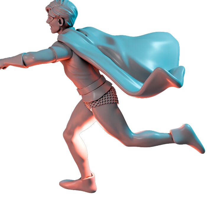 Dick II - Scale Tabletop Model 3D STL Model — view 5