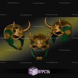 Cosplay STL Files Loki Helmet Variant 3D Model