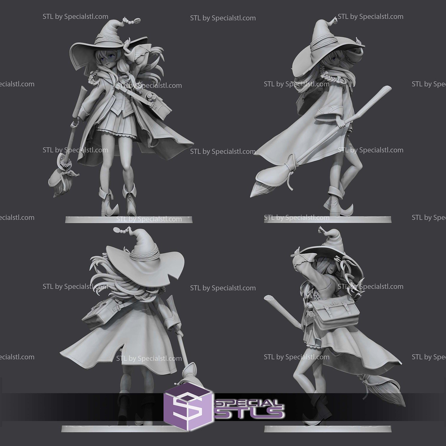 Elaina Wandering Witch 198mm STL Files 3D Model — view 3