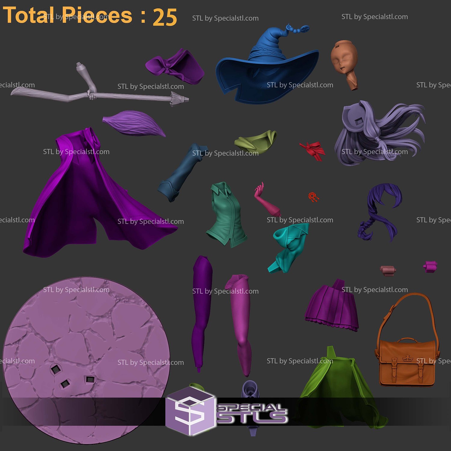 Elaina Wandering Witch 198mm STL Files 3D Model — view 4