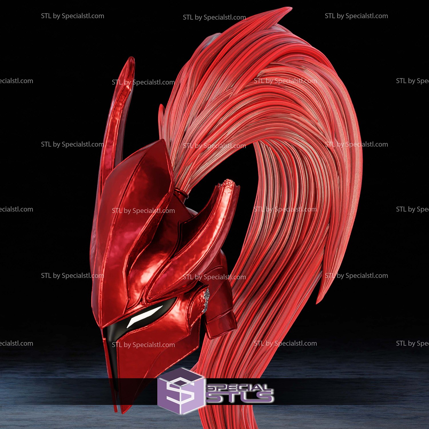 Cosplay STL Files Igris Helmet 3D Model — view 3