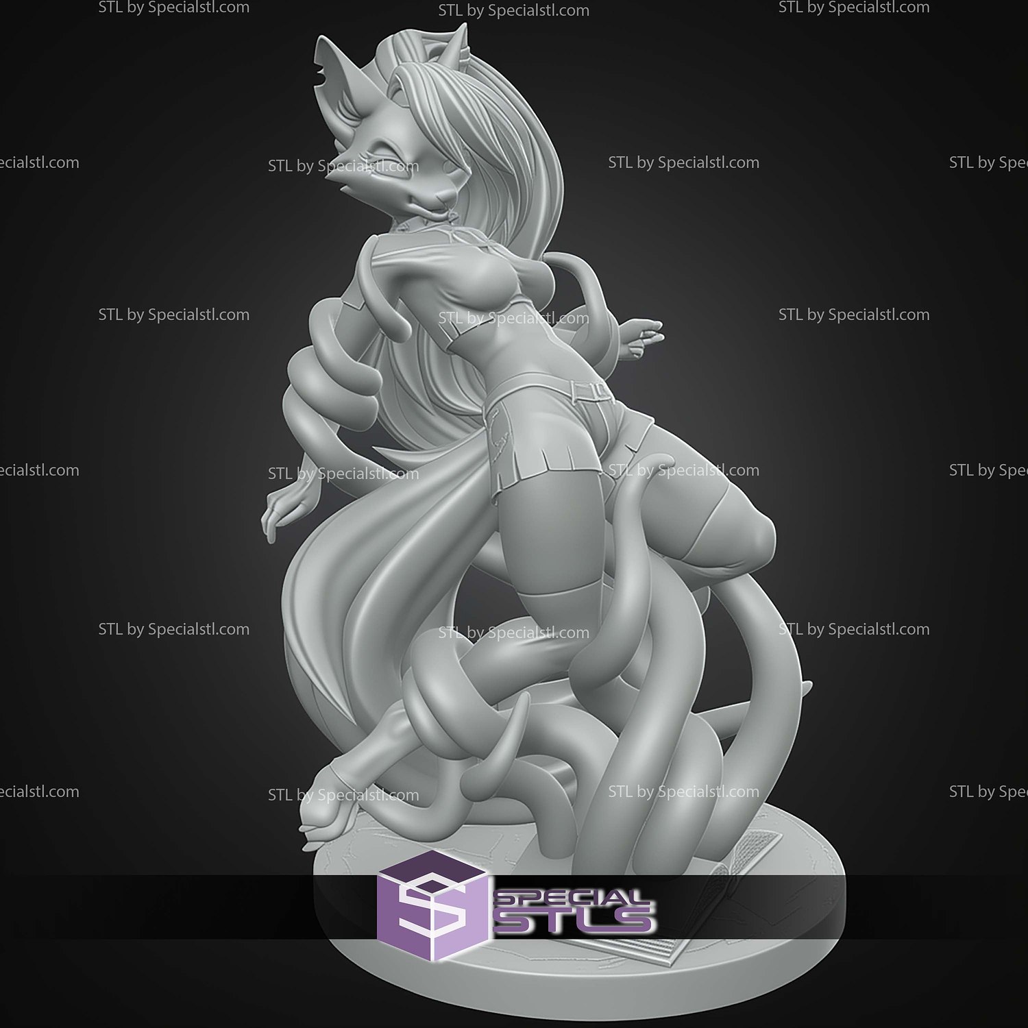 Loona and Tentacle Monster STL Files 3D Model — view 5