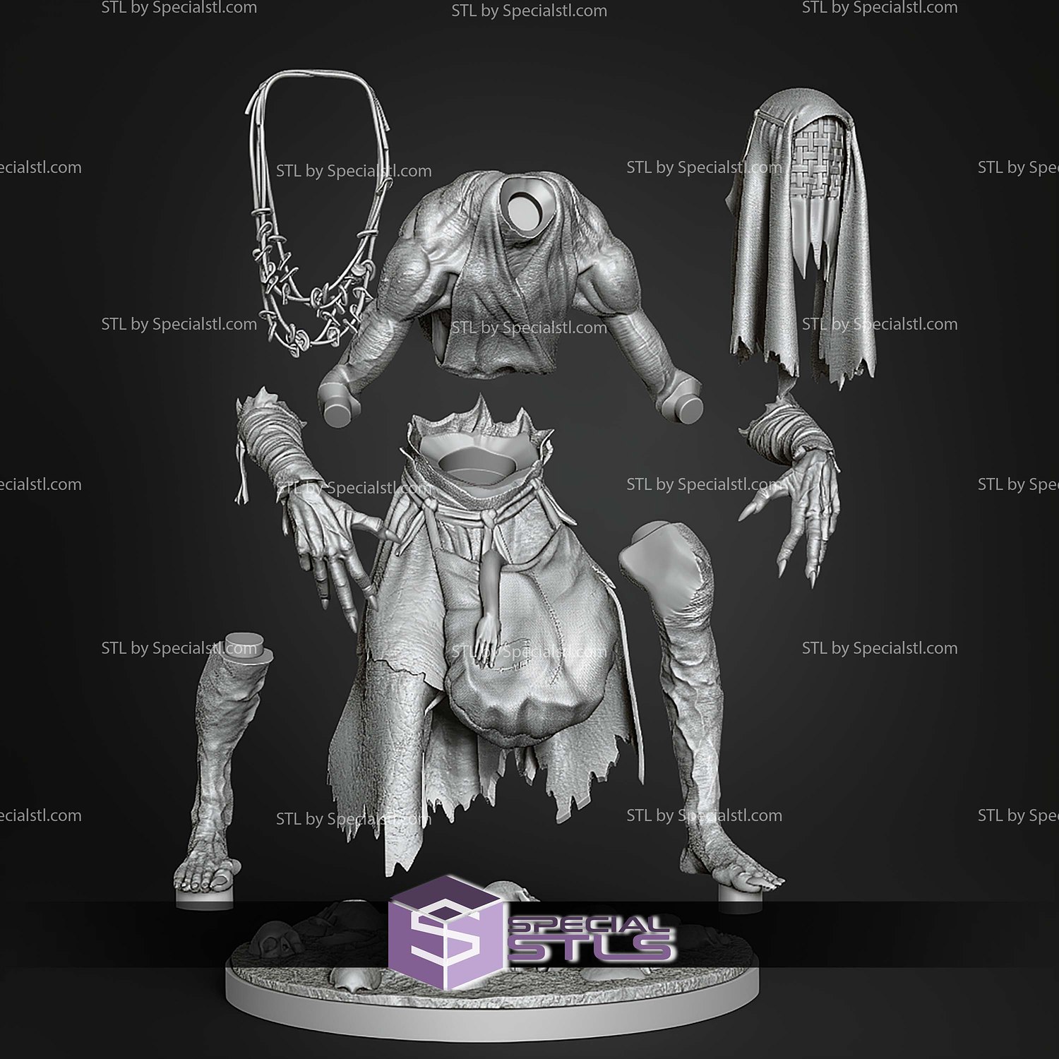 Crones The Witcher 3 1 6 STL Files 3D Model — view 4