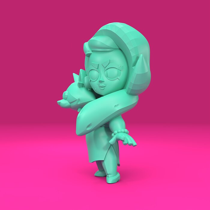 Lola Original - Brawl Stars 3D 3MF Model — view 2