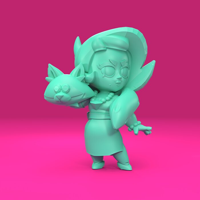 Lola Original - Brawl Stars 3D 3MF Model — view 5