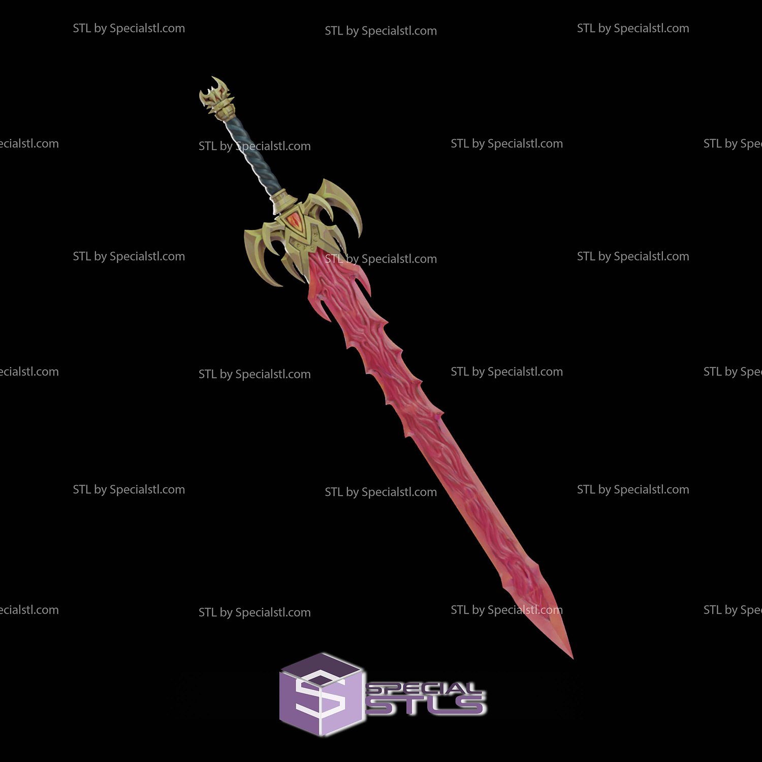 Cosplay STL Files Blade Sword Marvel Rivals 3D Model — view 4