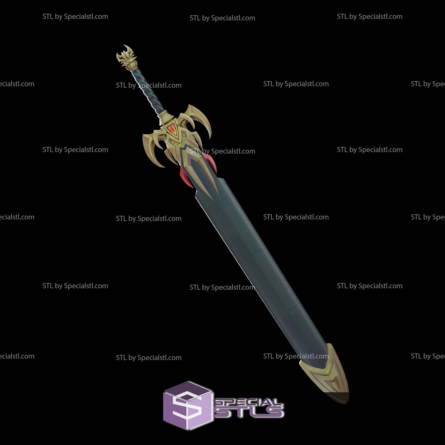 Cosplay STL Files Blade Sword Marvel Rivals 3D Model — view 7