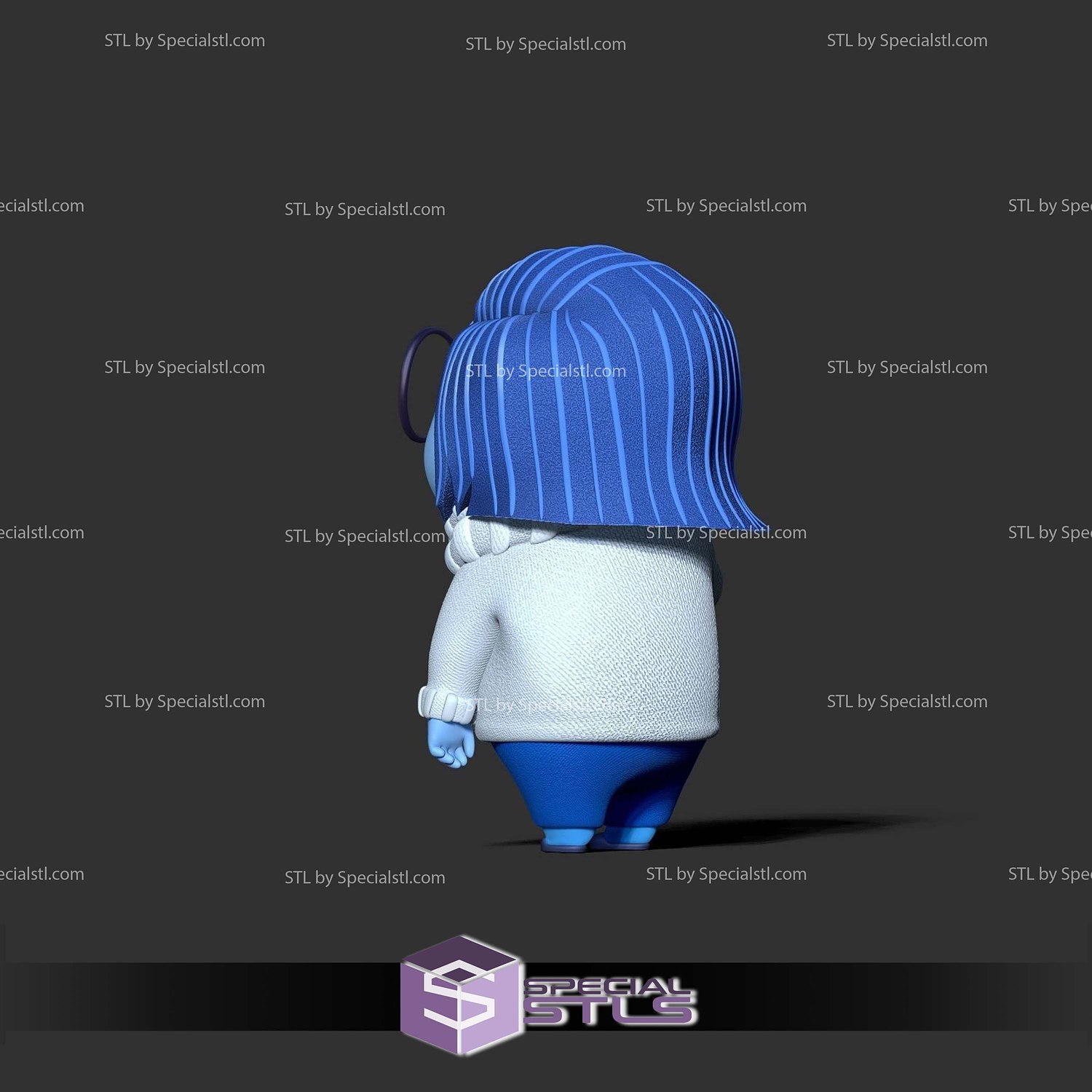 Sadness Inside Out 2 3D Print Files STL Model — view 4