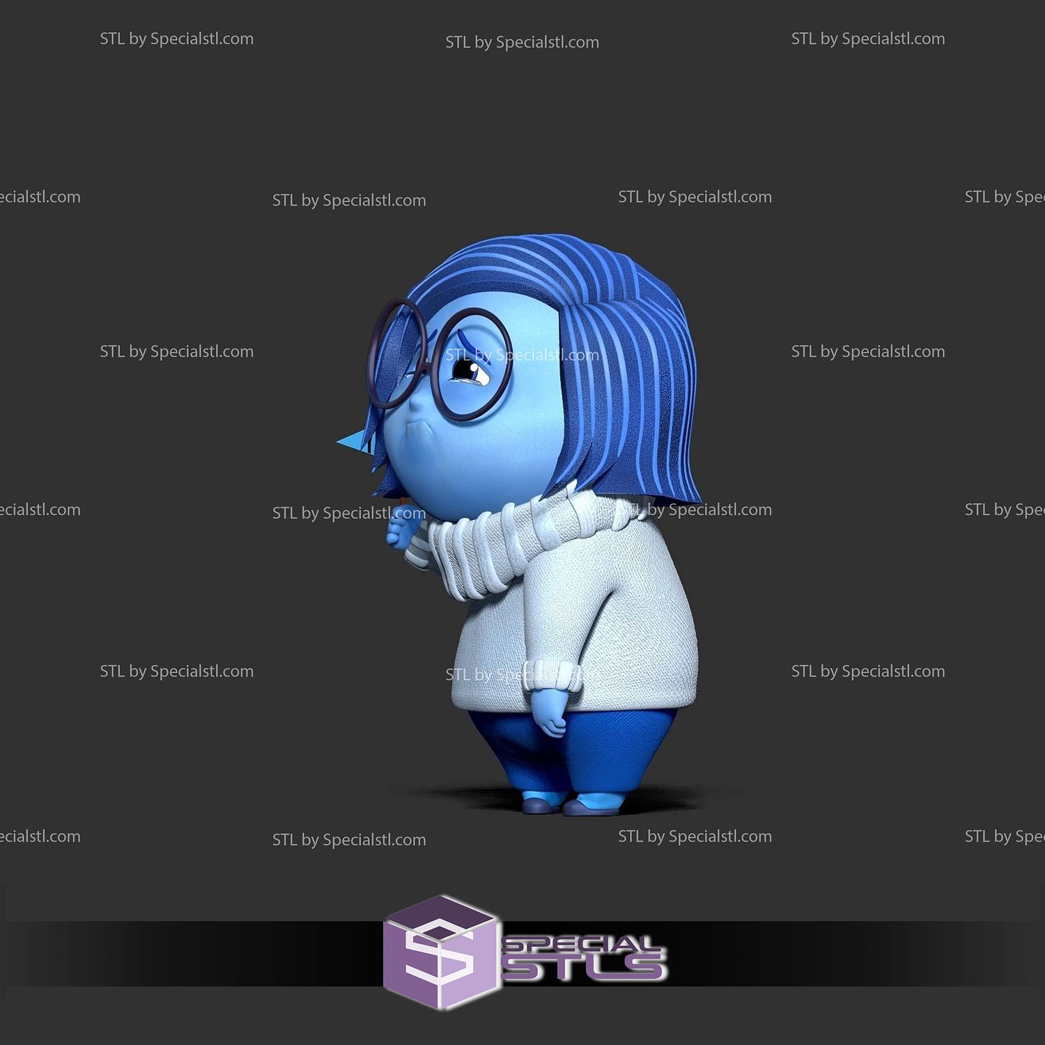 Sadness Inside Out 2 3D Print Files STL Model — view 6
