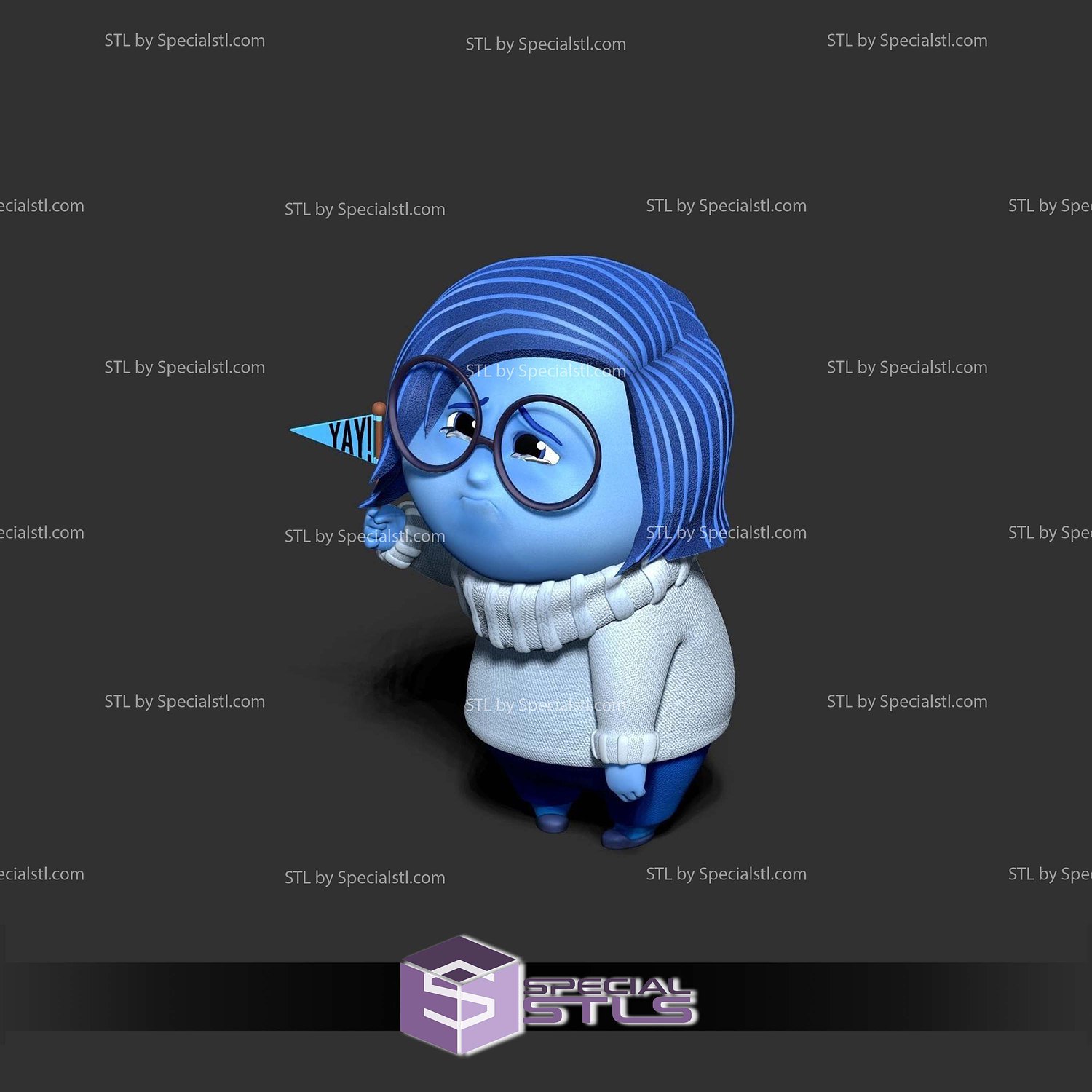 Sadness Inside Out 2 3D Print Files STL Model — view 8