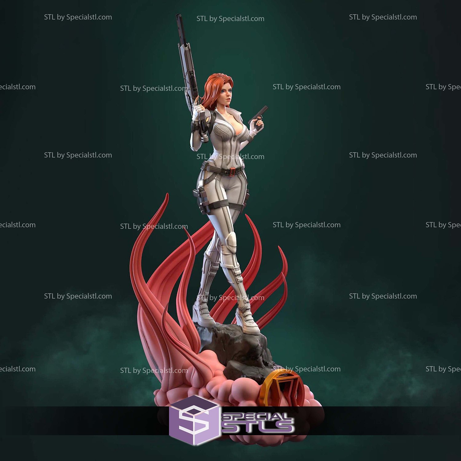 Black Widow Marvel Rival STL Files 3D Model — view 2