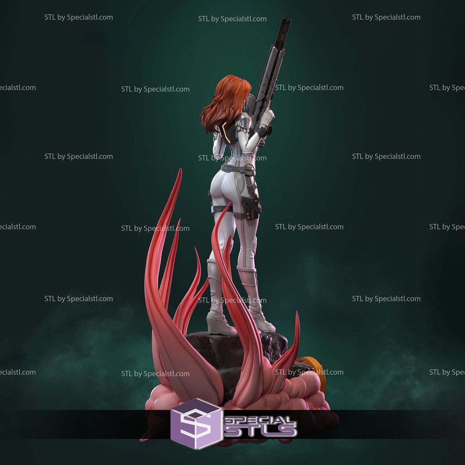 Black Widow Marvel Rival STL Files 3D Model — view 5