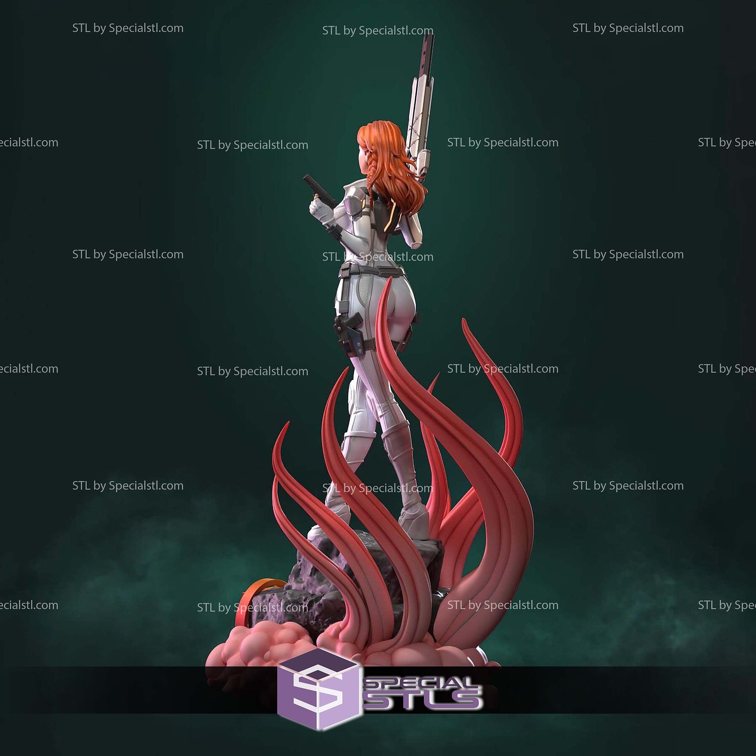 Black Widow Marvel Rival STL Files 3D Model — view 6