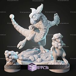 Kaiju Pokemon Ampharos Mega Ampharos STL Files 3D Model
