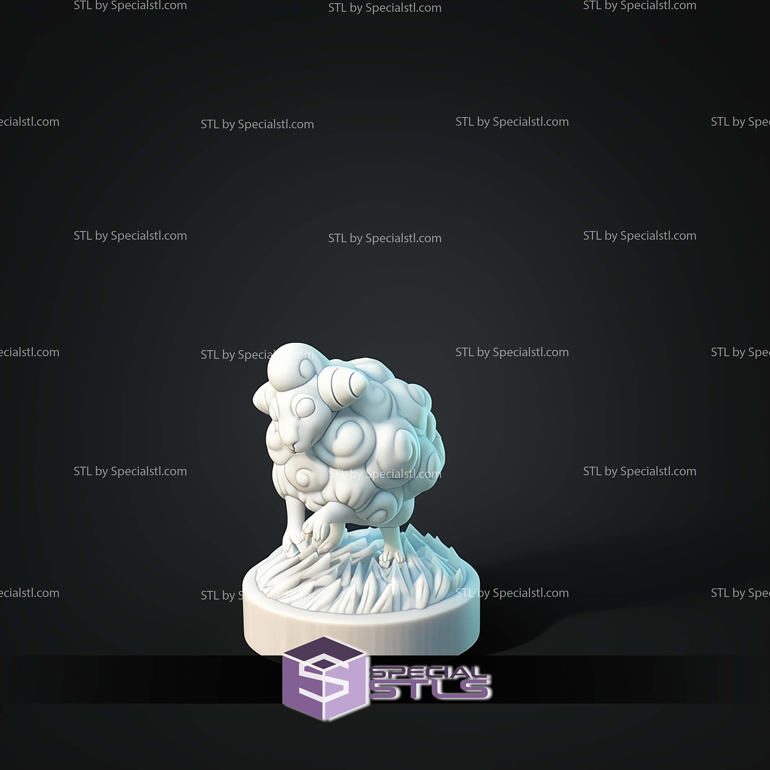 Kaiju Pokemon Ampharos Mega Ampharos STL Files 3D Model — view 6