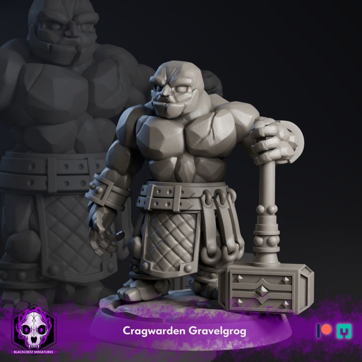 Caelitum Adventurers | Cragwarden Gravelgrog (Unsupported) 3D STL Model
