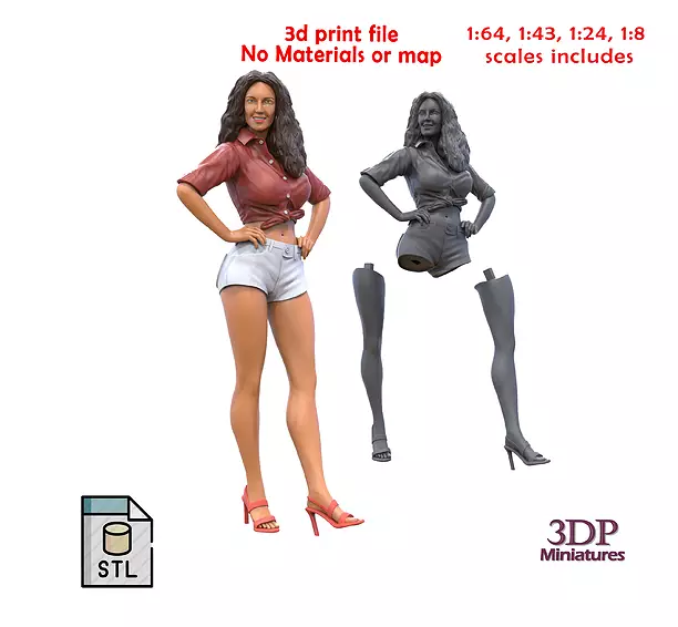 N3 Daisy Duke The dukes of Hazzard 3D OBJ Model