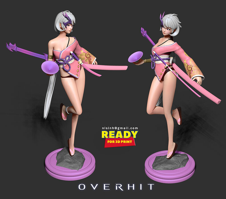 Beakah - Overhit Fanart 3D ZTL Model — view 2