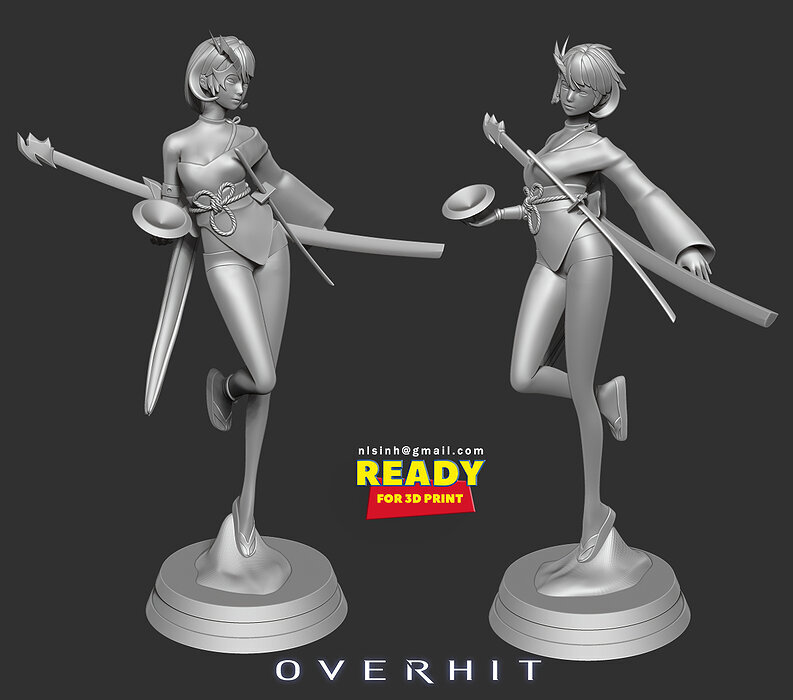 Beakah - Overhit Fanart 3D ZTL Model — view 4