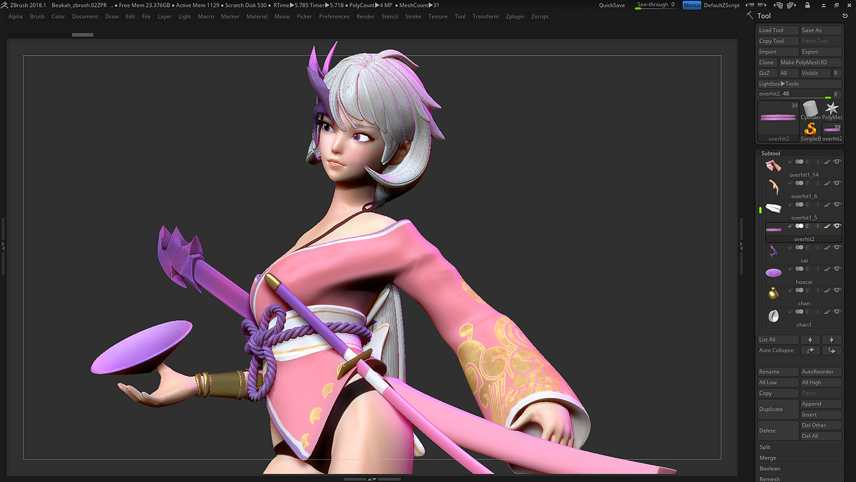 Beakah - Overhit Fanart 3D ZTL Model — view 7