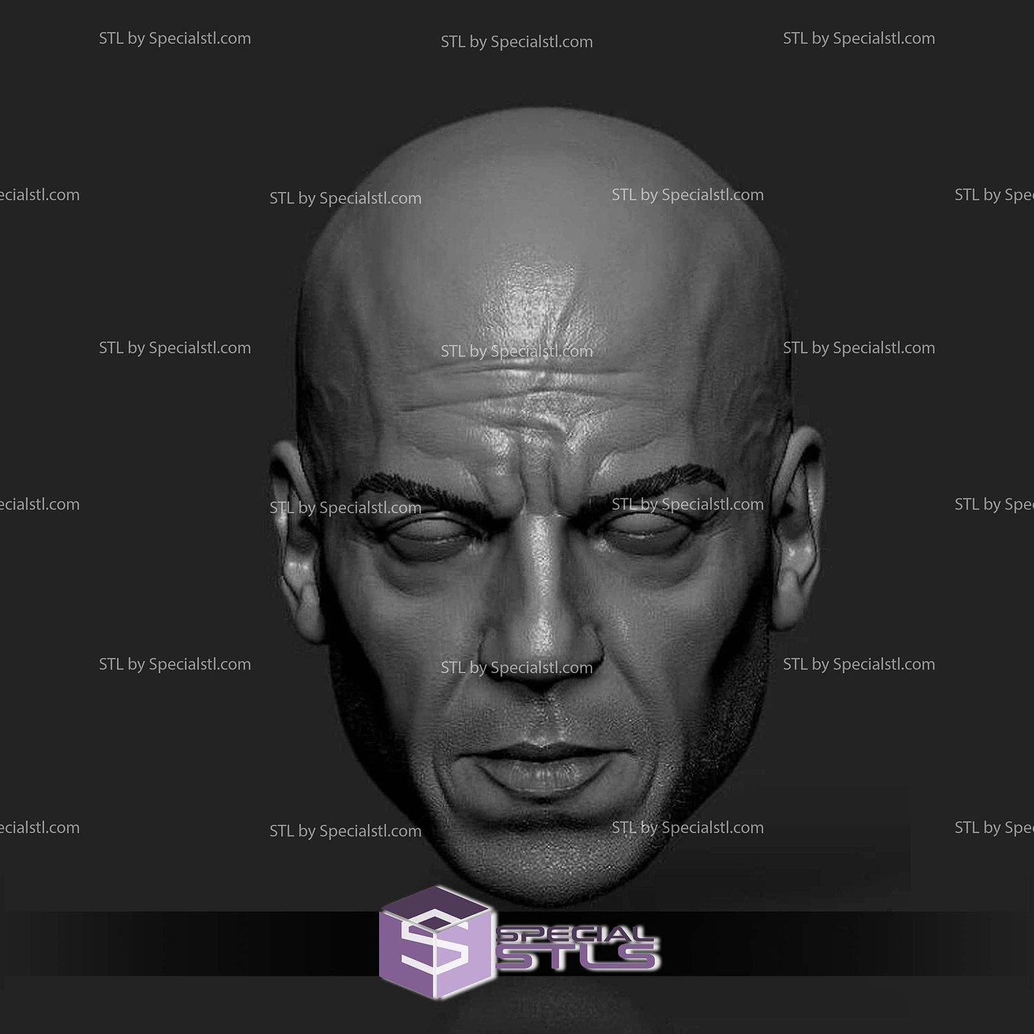 Custom Head STL Dominic Toretto Fast and Furious 3D Model — view 2