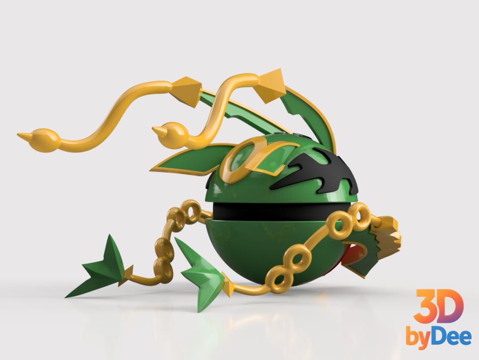 Rayquaza (Mega) Ball 3D 3MF Model