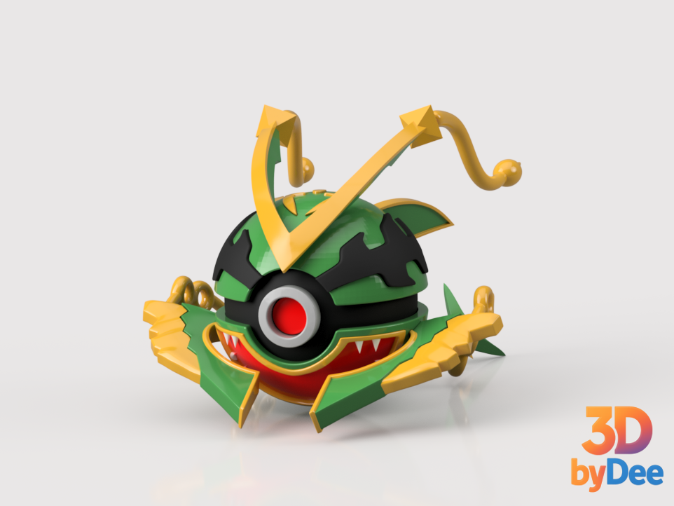 Rayquaza (Mega) Ball 3D 3MF Model — view 2