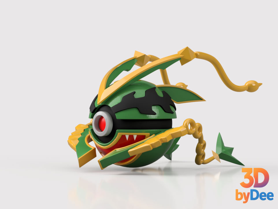Rayquaza (Mega) Ball 3D 3MF Model — view 3