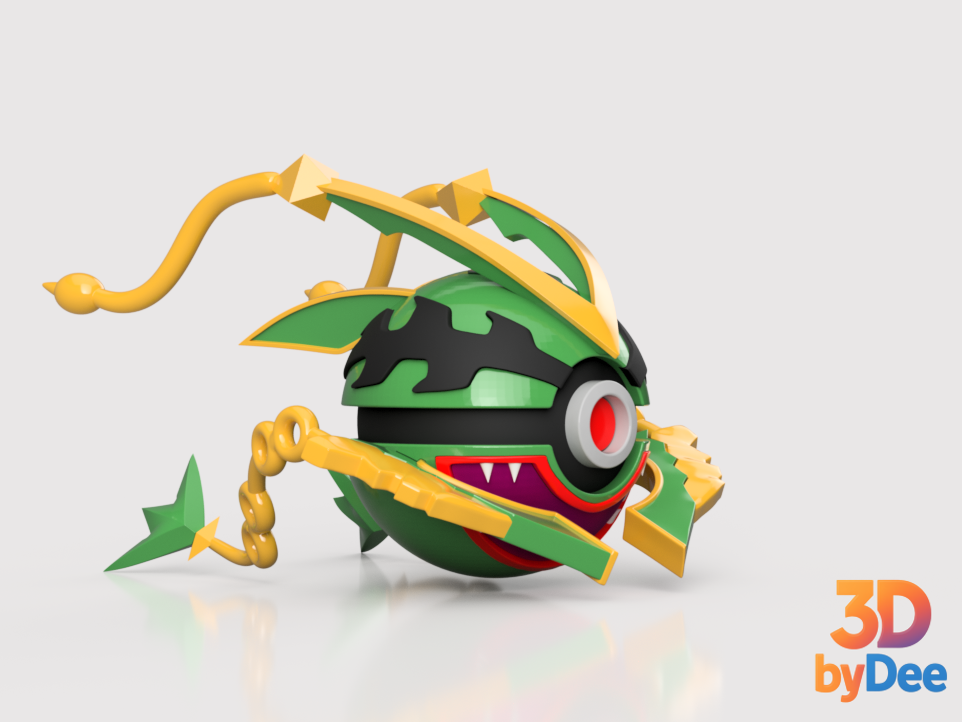 Rayquaza (Mega) Ball 3D 3MF Model — view 5