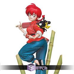 Ranma Bamboo Ranma 3D Print Files STL Model