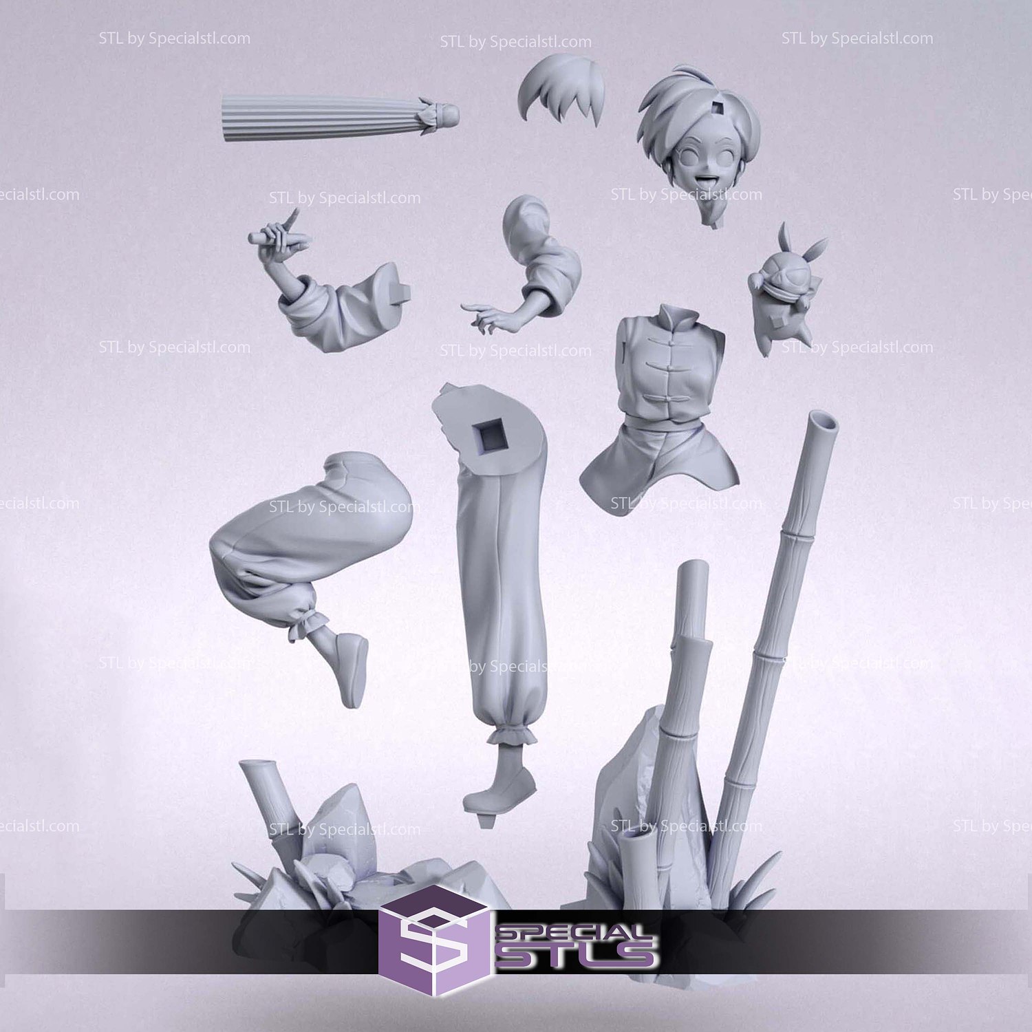 Ranma Bamboo Ranma 3D Print Files STL Model — view 2