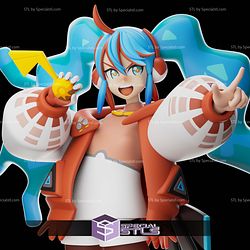 Project Voltage Pokemon Hatsume Miku Fire Digital STL Files 3D Model