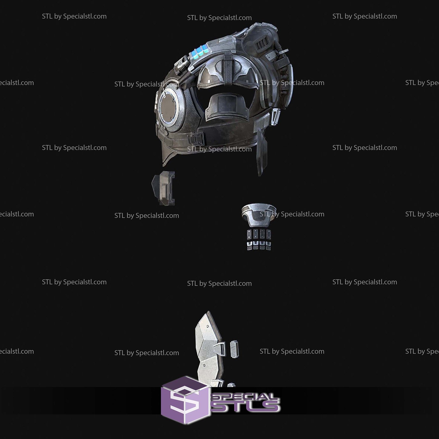 Cosplay STL Files Marcus Fenix COG Armor Gear of War 3D Model — view 6