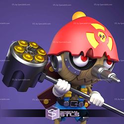 Puppetmon Pinocchiomon Chibi Sculptures 3D Printing STL Model