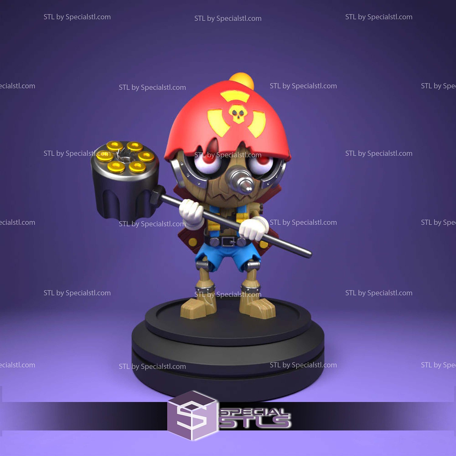 Puppetmon Pinocchiomon Chibi Sculptures 3D Printing STL Model — view 3