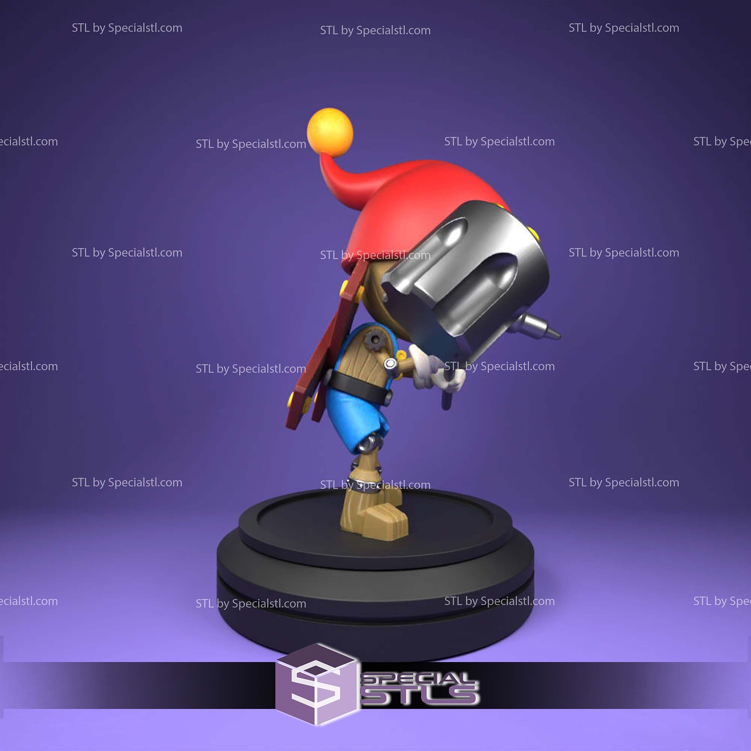 Puppetmon Pinocchiomon Chibi Sculptures 3D Printing STL Model — view 4