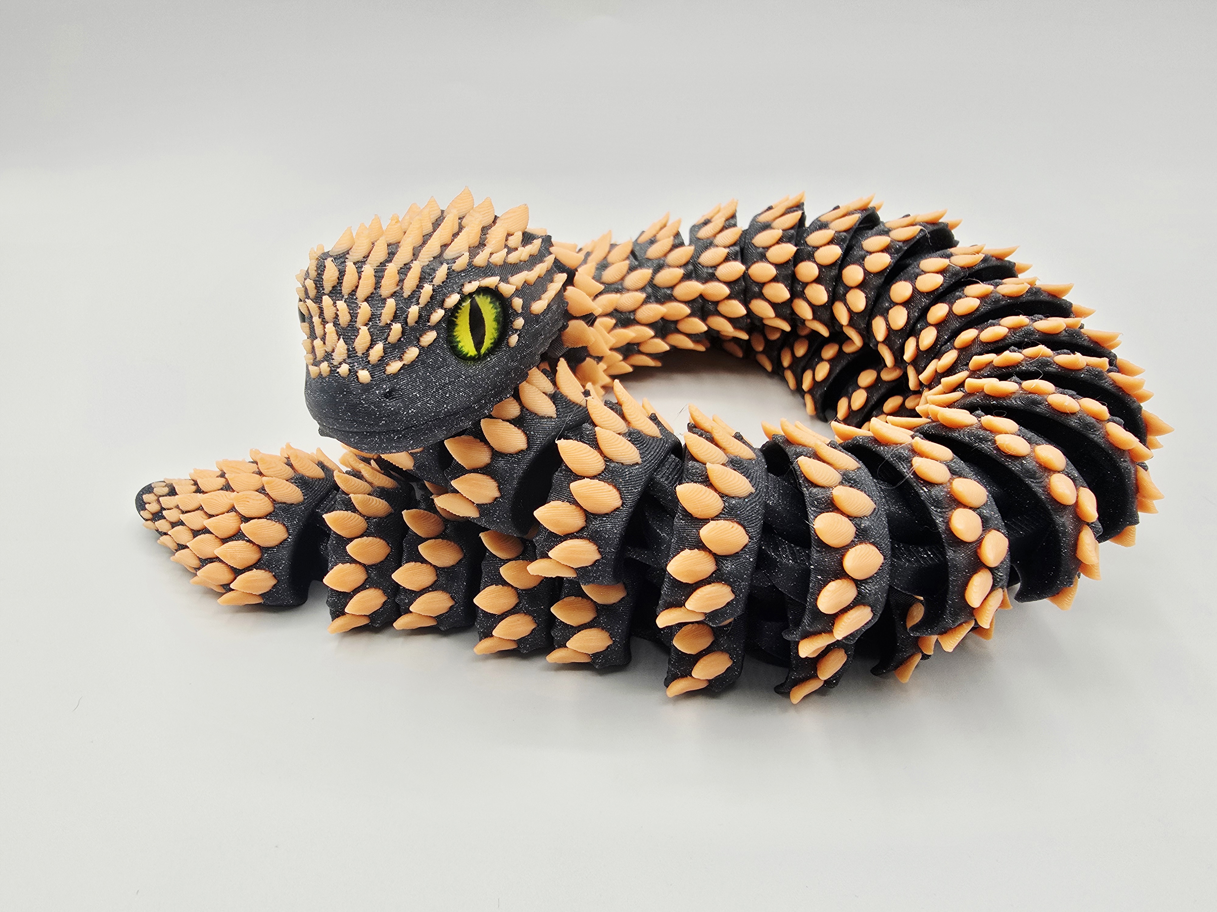 FLEXI SPINY BUSH VIPER 3D STL Model — view 2