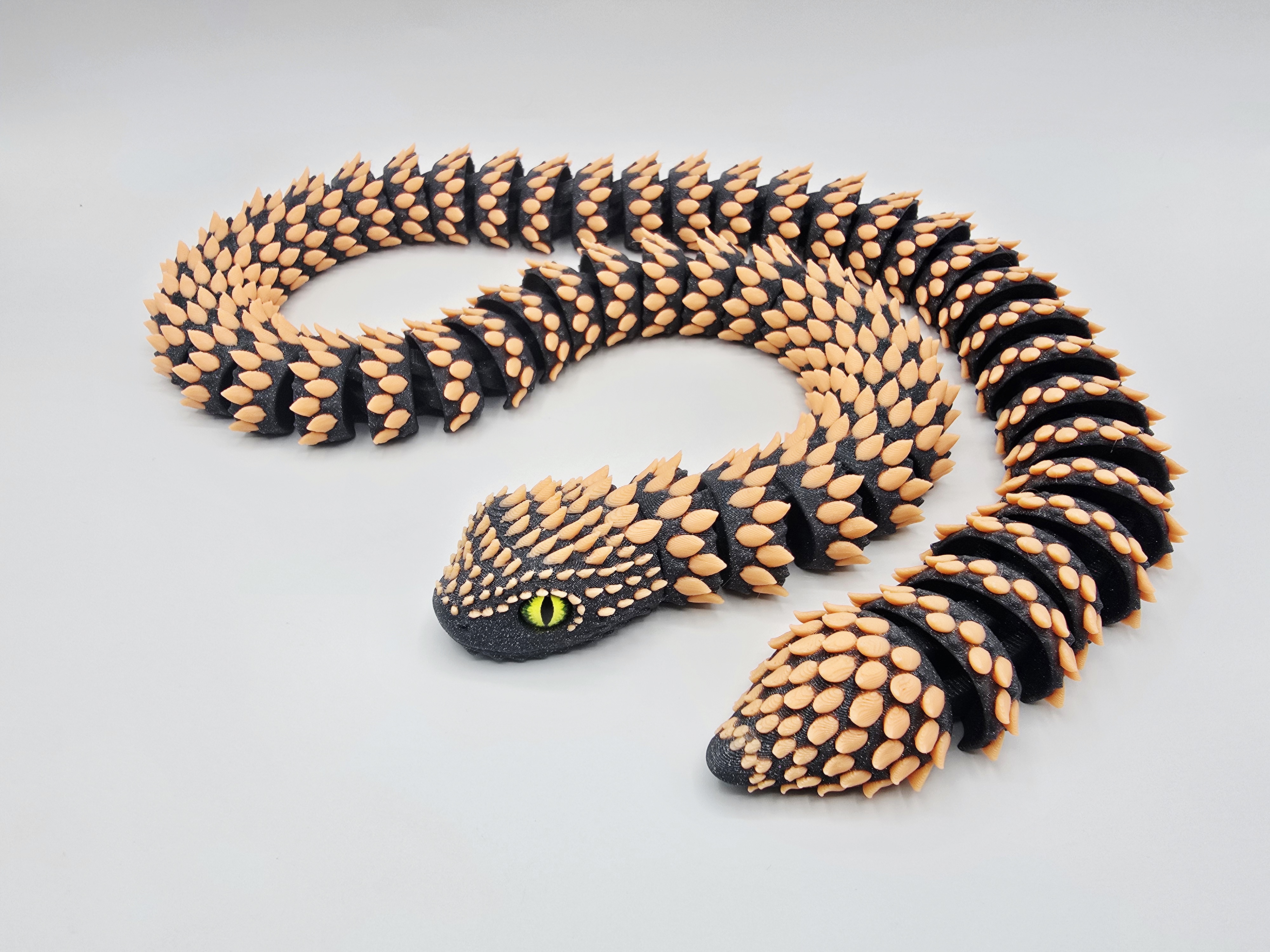 FLEXI SPINY BUSH VIPER 3D STL Model — view 5