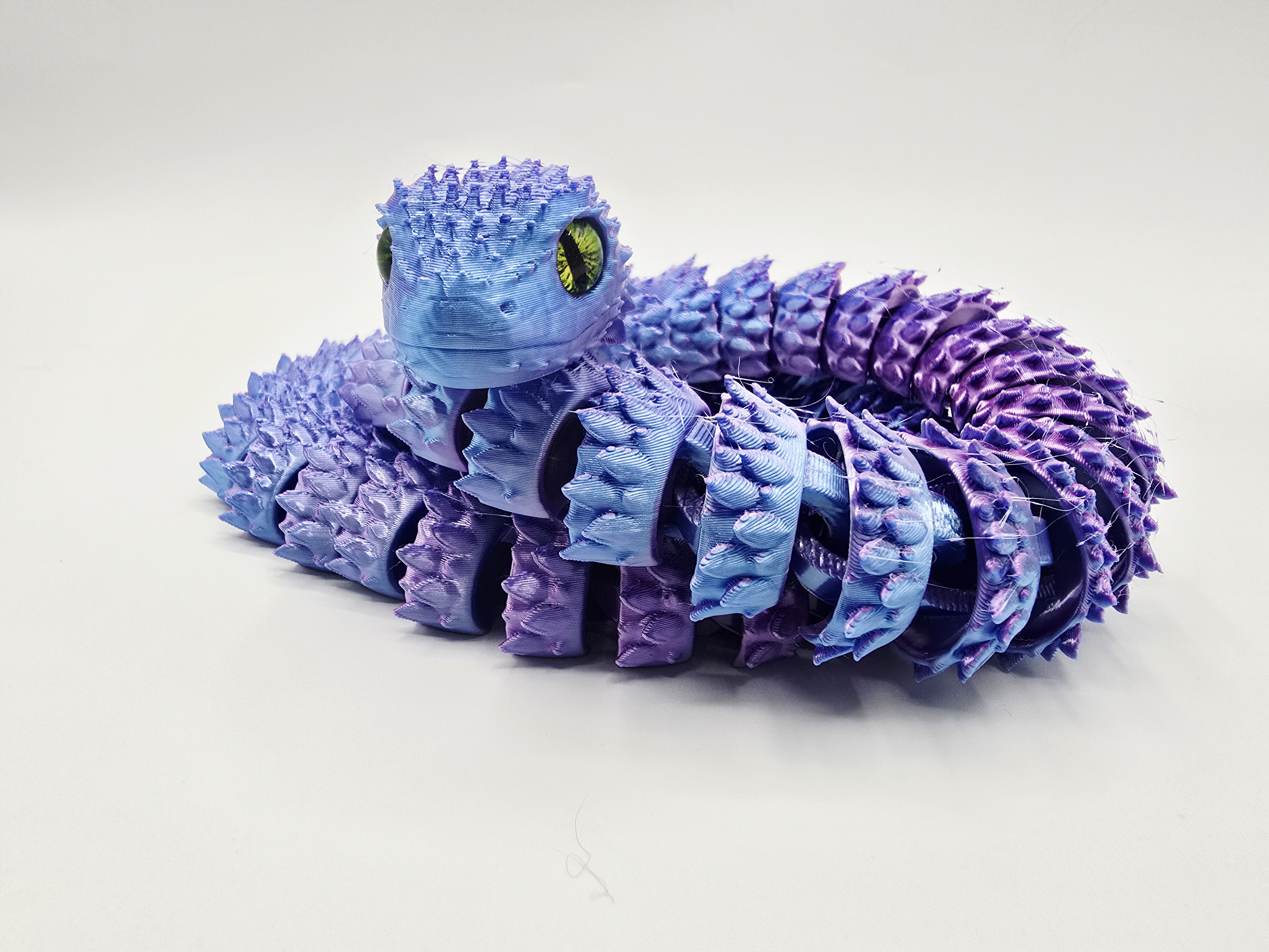 FLEXI SPINY BUSH VIPER 3D STL Model — view 6