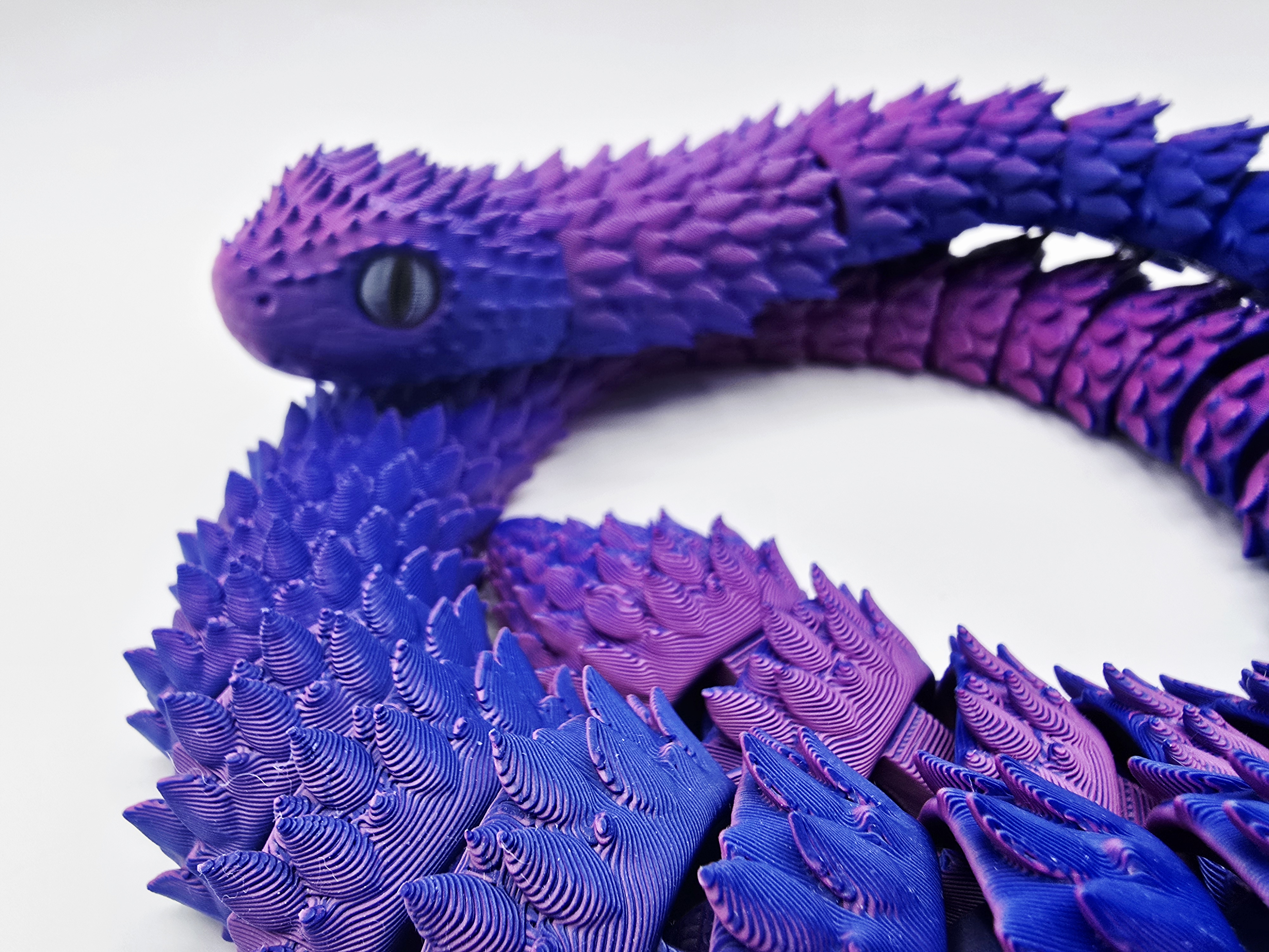 FLEXI SPINY BUSH VIPER 3D STL Model — view 7