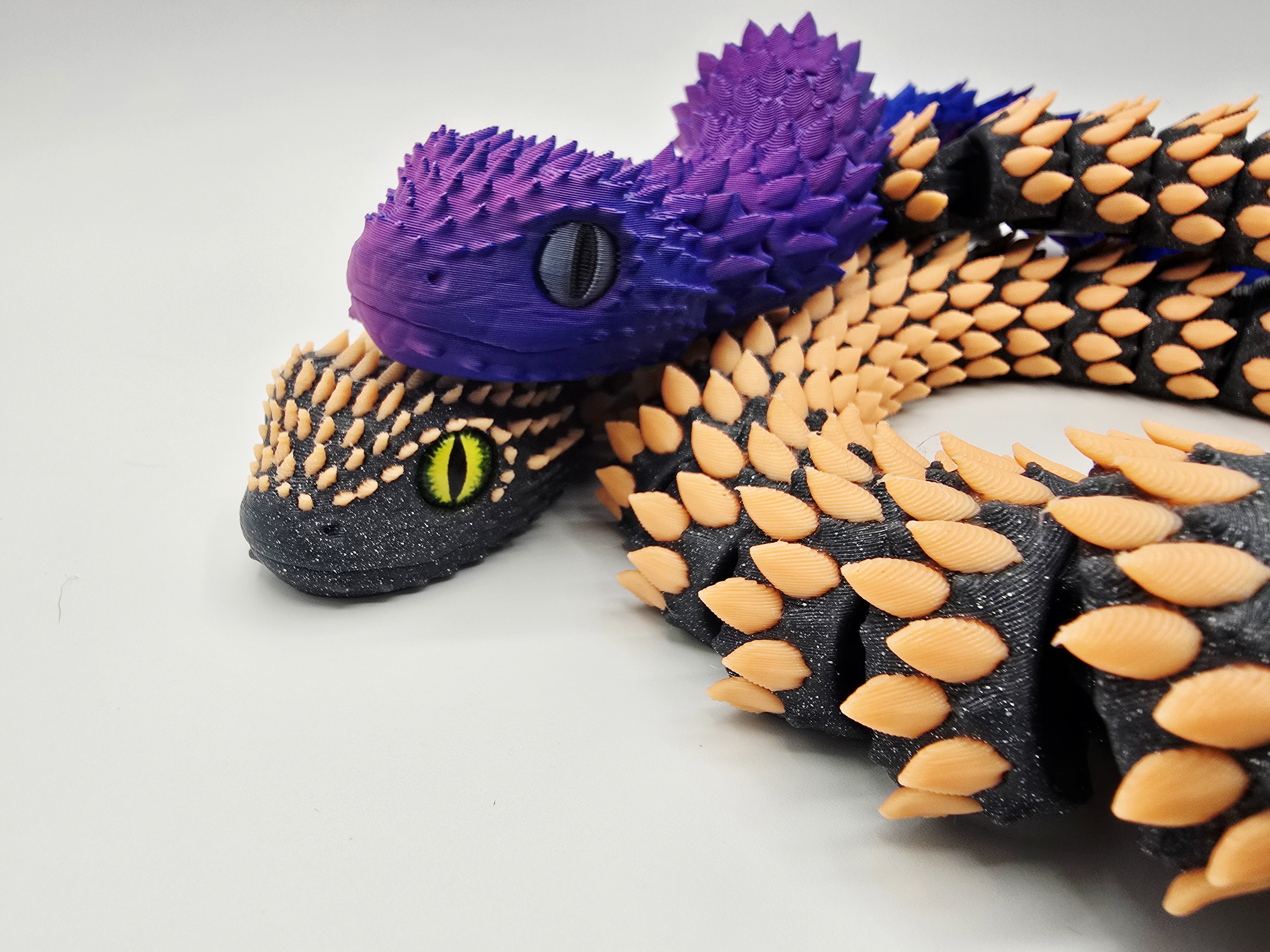 FLEXI SPINY BUSH VIPER 3D STL Model — view 8