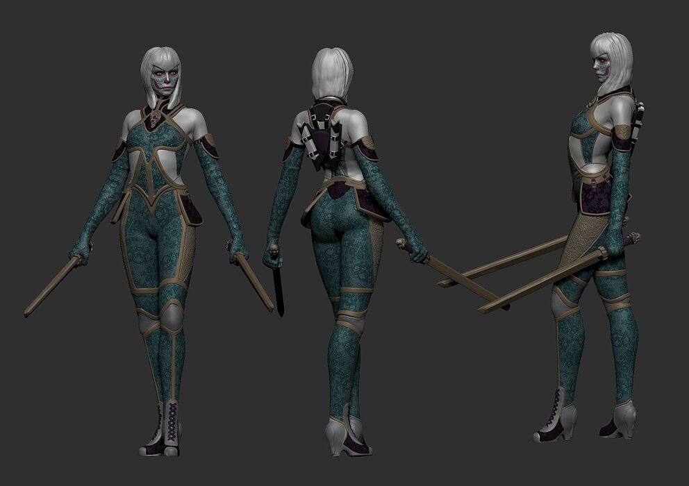countess carnivale 3D OBJ Model — view 2
