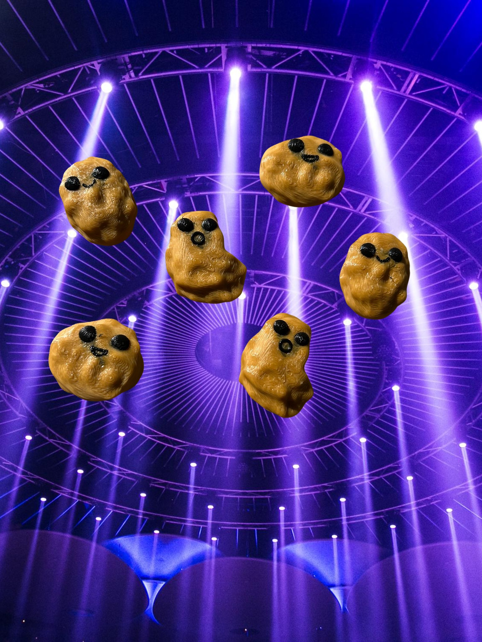 Emotional Support Chicken Nuggets with Card 3D 3MF Model — view 3